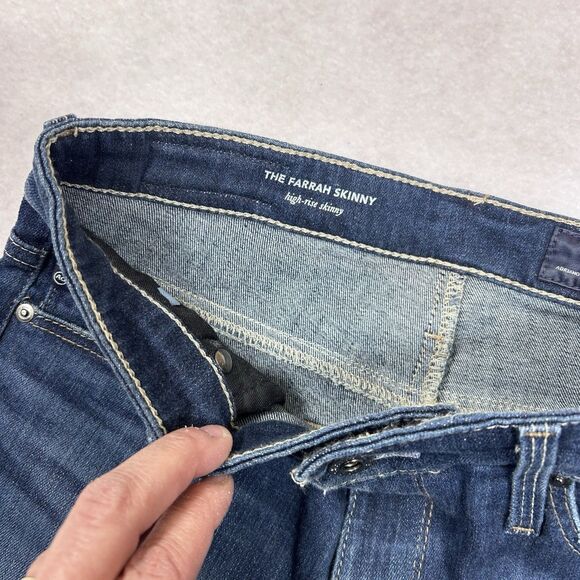 Adriano Goldschmied Jeans Womens 25R Farrah Skinny Ankle High Rise Dark Wash - Picture 3 of 15